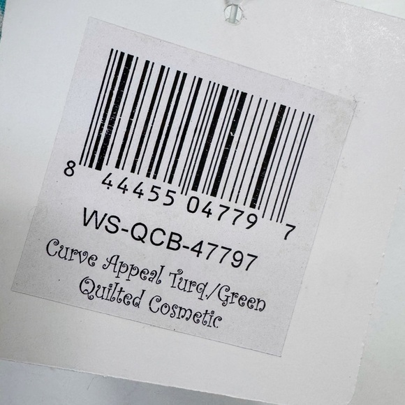 NWT Quilted Cosmetic Bag Buckhead Betties Curve Appeal Turquoise Green - Picture 7 of 9